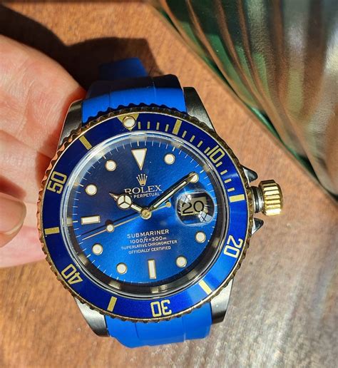 vintage rolex submariner blue face|rolex submariner blue face price.